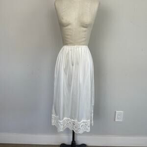 Innocenti Midi Ivory Slip Skirt, Size 12